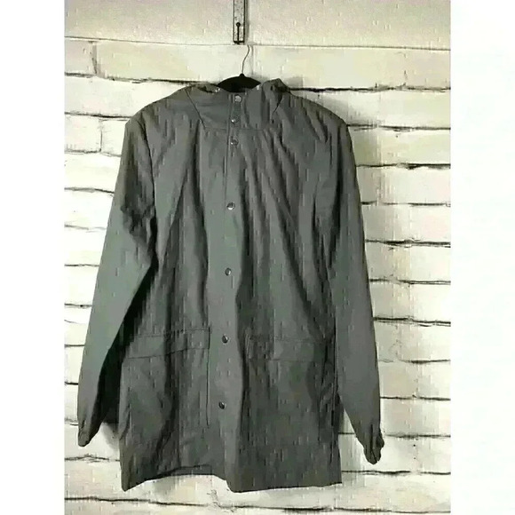 D/Struct Mens Size Small Gray Hooded Button Up Parka Jacket Sherpa Lined - Picture 1 of 6